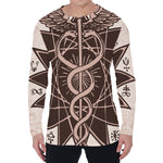 Caduceus Symbol Print Men's Long Sleeve T-Shirt