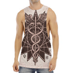 Caduceus Symbol Print Men's Muscle Tank Top