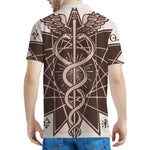 Caduceus Symbol Print Men's Polo Shirt