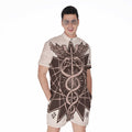 Caduceus Symbol Print Men's Romper