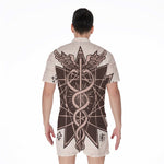 Caduceus Symbol Print Men's Rompers
