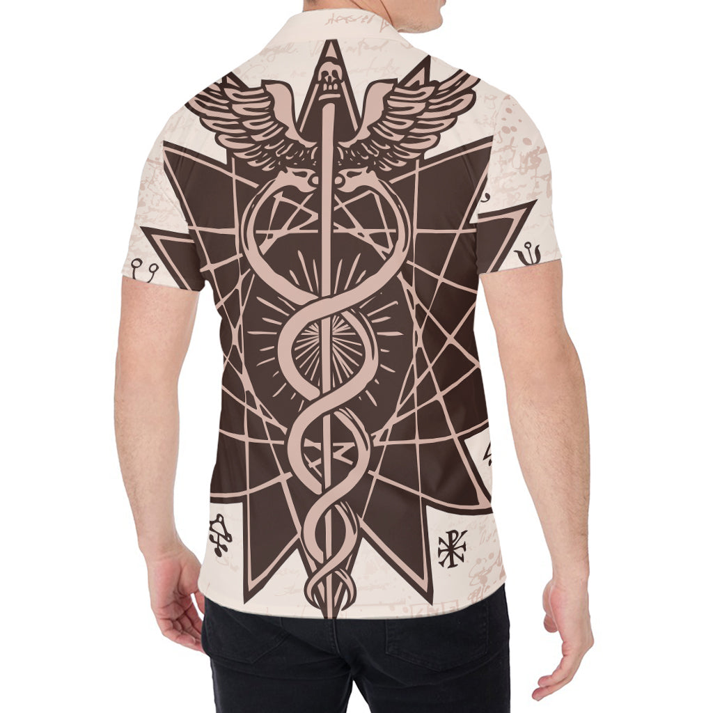 Caduceus Symbol Print Men's Shirt