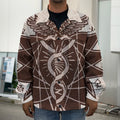 Caduceus Symbol Print Men's Shirt Jacket