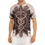 Caduceus Symbol Print Men's Short Sleeve Rash Guard