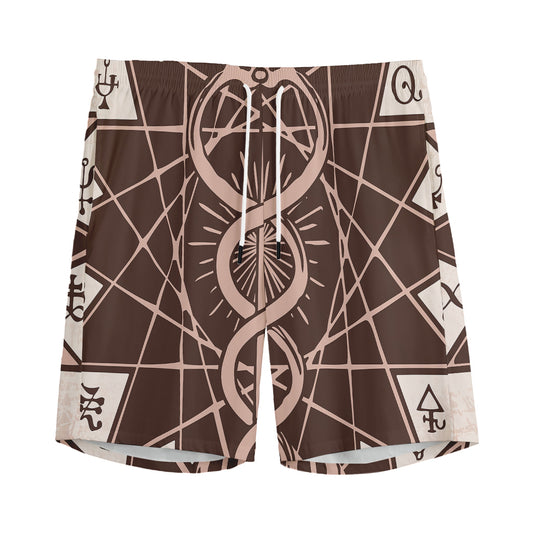 Caduceus Symbol Print Men's Sports Shorts
