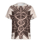 Caduceus Symbol Print Men's Sports T-Shirt
