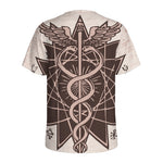 Caduceus Symbol Print Men's Sports T-Shirt