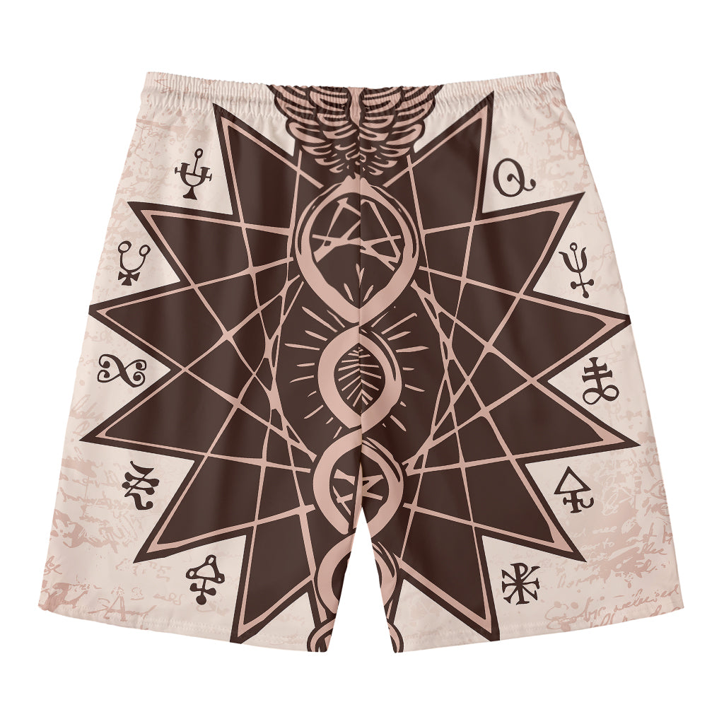 Caduceus Symbol Print Men's Swim Trunks