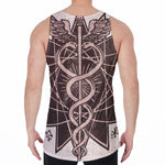 Caduceus Symbol Print Men's Velvet Tank Top