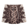Caduceus Symbol Print Mesh Shorts