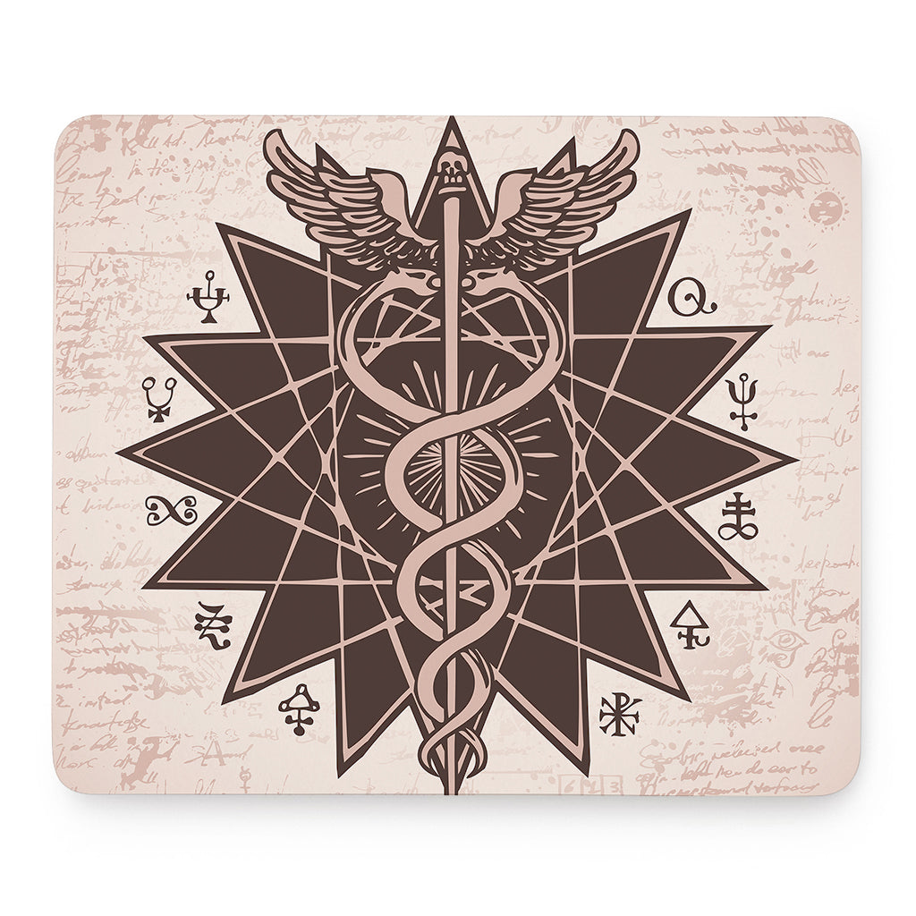 Caduceus Symbol Print Mouse Pad