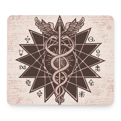 Caduceus Symbol Print Mouse Pad