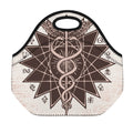 Caduceus Symbol Print Neoprene Lunch Bag