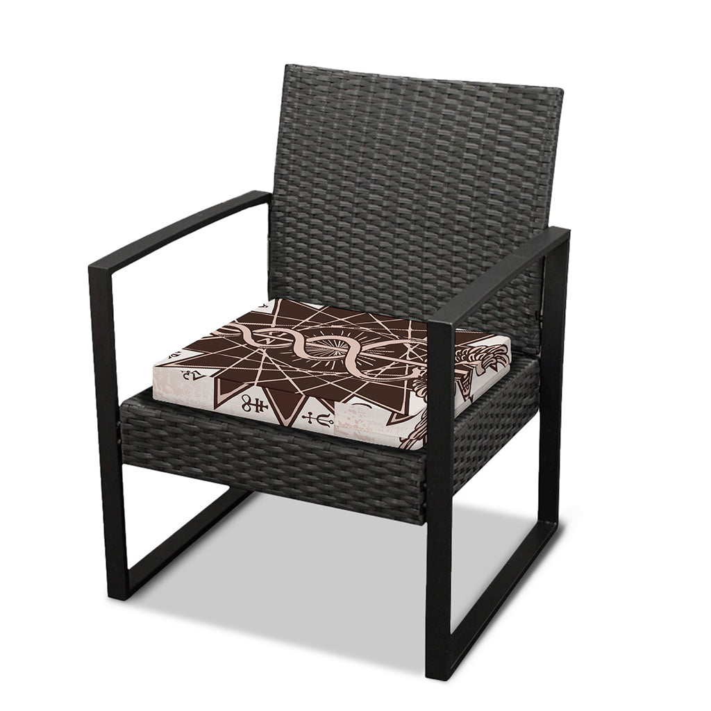 Caduceus Symbol Print Outdoor Seat Cushion Cover