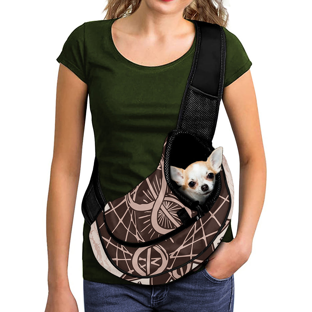 Caduceus Symbol Print Pet Sling Carrier
