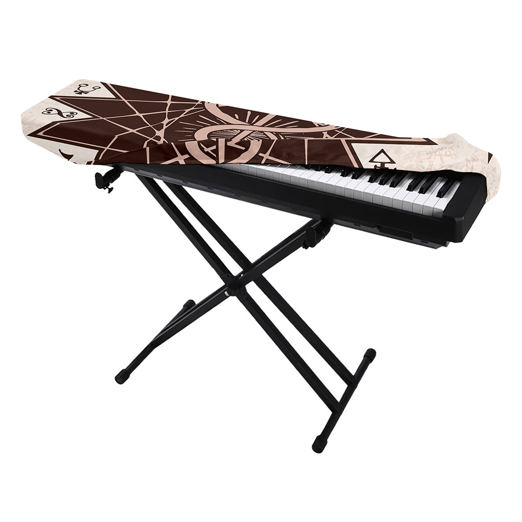 Caduceus Symbol Print Piano Keyboard Cover
