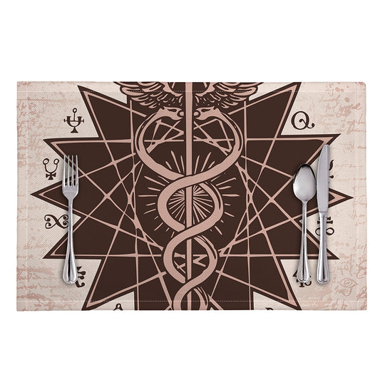 Caduceus Symbol Print Placemat