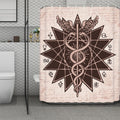 Caduceus Symbol Print Polyester Shower Curtain