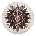 Caduceus Symbol Print Round Blanket