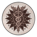 Caduceus Symbol Print Round Floor Mat