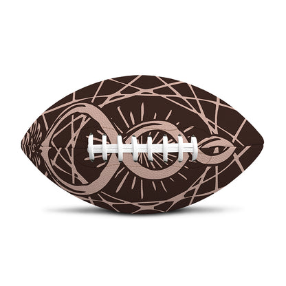 Caduceus Symbol Print Rugby Ball