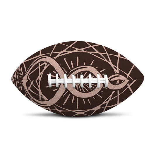 Caduceus Symbol Print Rugby Ball