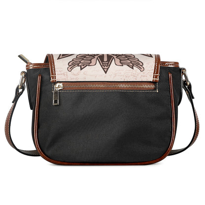 Caduceus Symbol Print Saddle Bag
