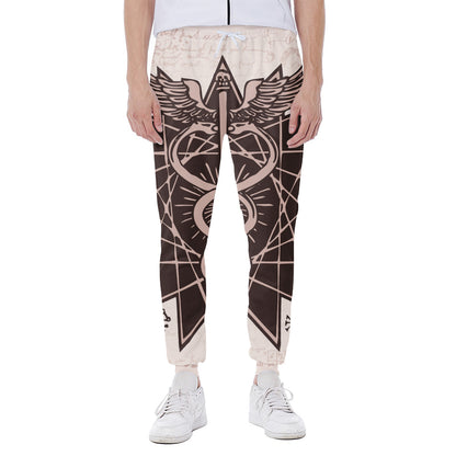 Caduceus Symbol Print Scuba Joggers