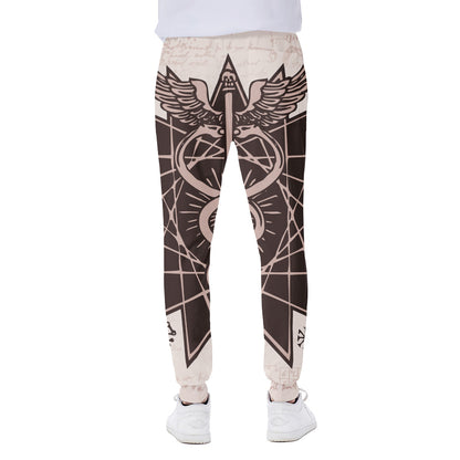 Caduceus Symbol Print Scuba Joggers