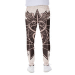 Caduceus Symbol Print Scuba Joggers