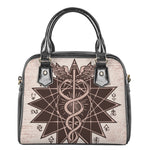 Caduceus Symbol Print Shoulder Handbag