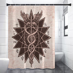 Caduceus Symbol Print Shower Curtain