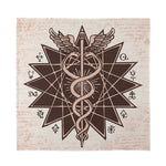 Caduceus Symbol Print Silk Bandana