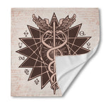 Caduceus Symbol Print Silk Bandana