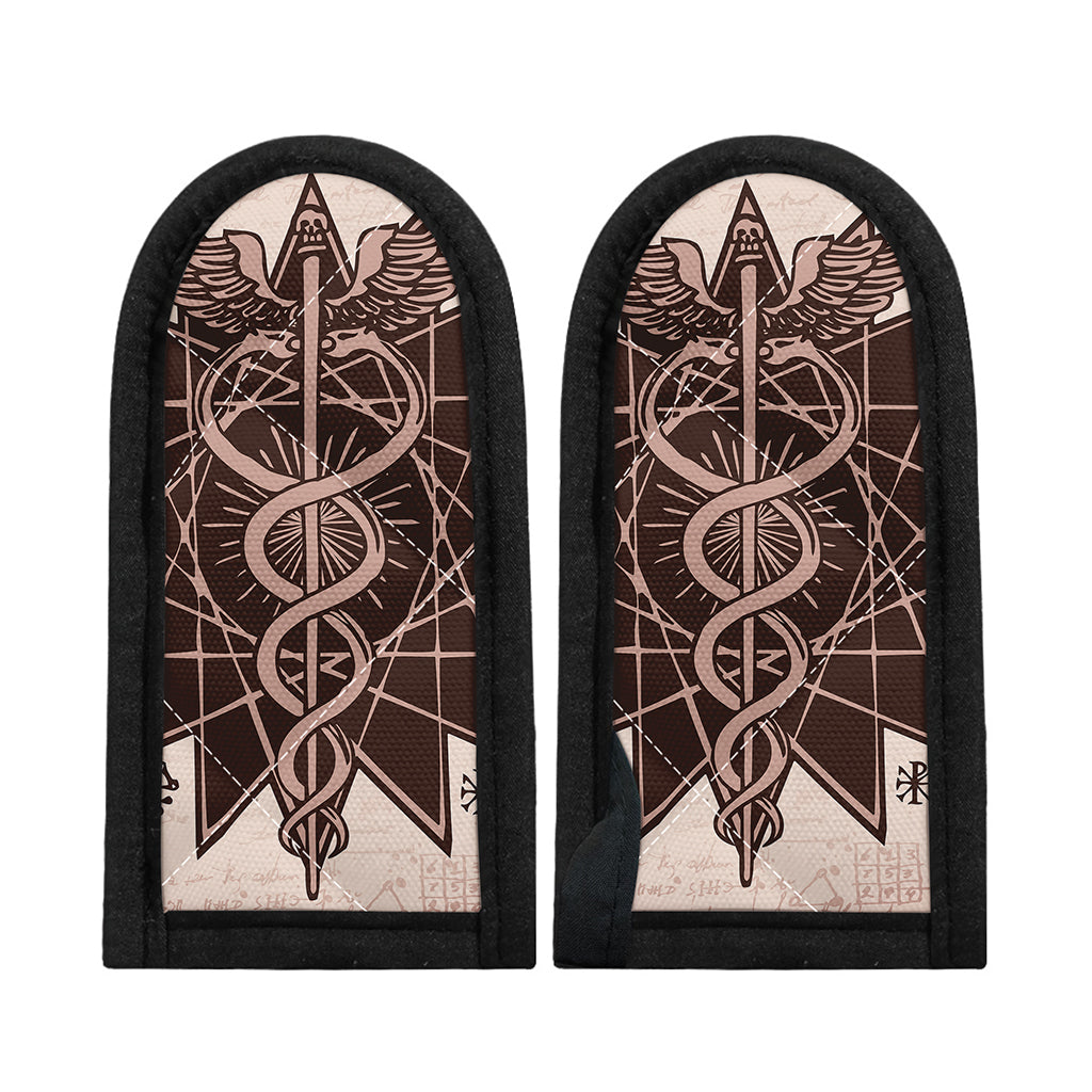 Caduceus Symbol Print Skillet Handle Cover