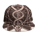 Caduceus Symbol Print Snapback Cap