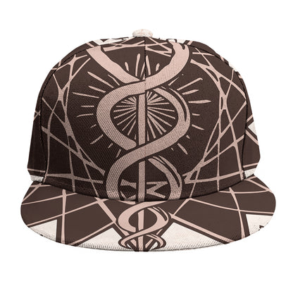 Caduceus Symbol Print Snapback Cap