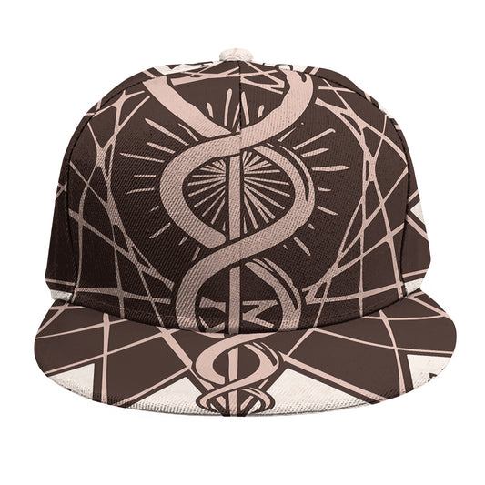 Caduceus Symbol Print Snapback Cap