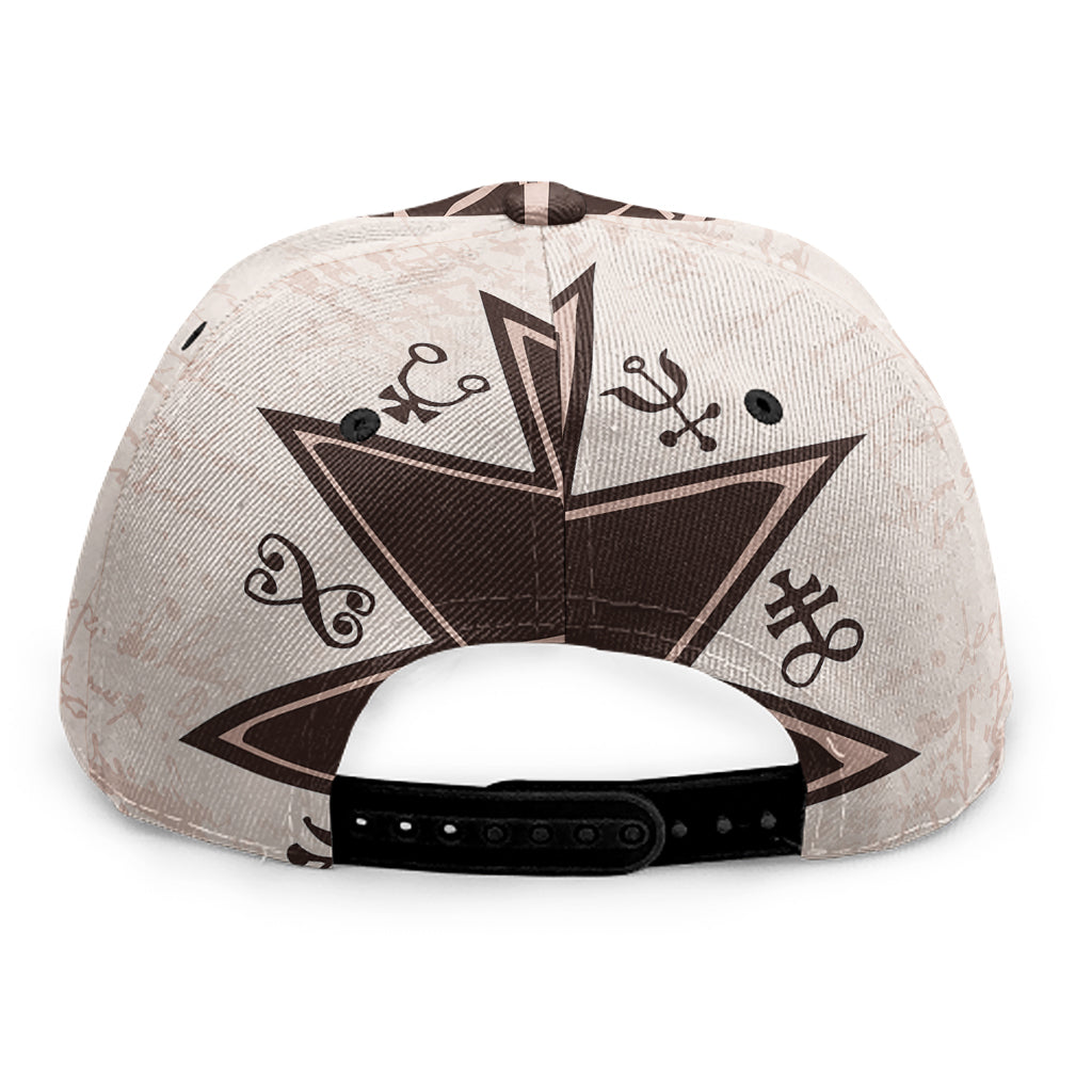 Caduceus Symbol Print Snapback Cap