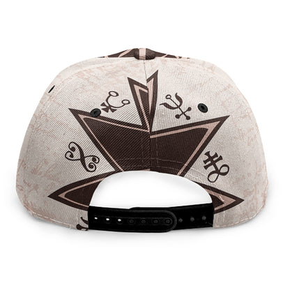 Caduceus Symbol Print Snapback Cap