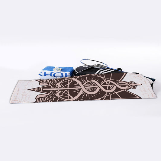 Caduceus Symbol Print Sports Towel