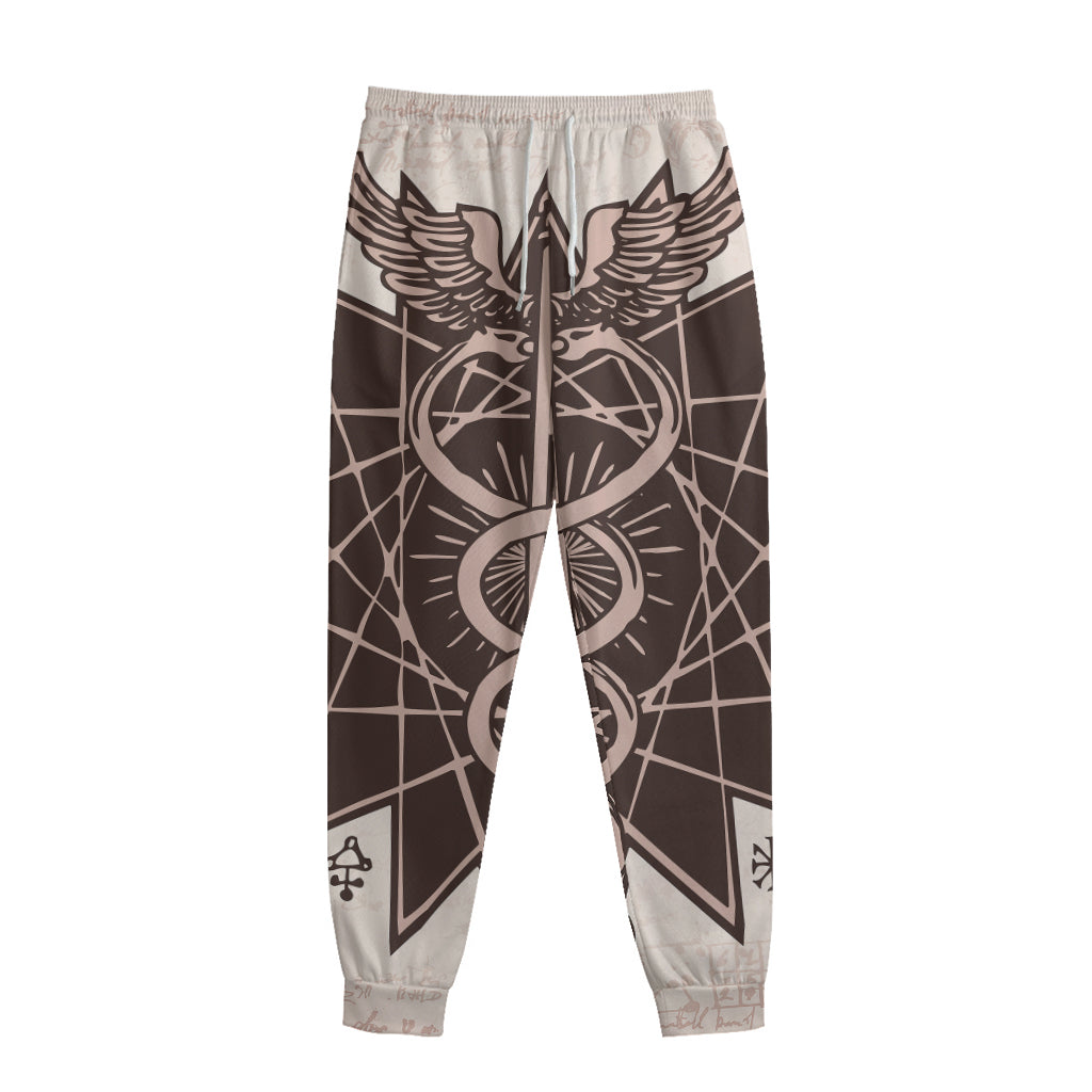 Caduceus Symbol Print Sweatpants