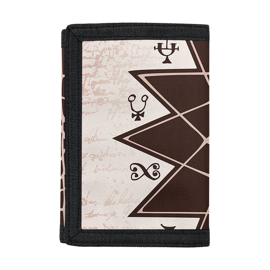 Caduceus Symbol Print Trifold Wallet