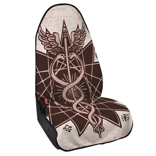Caduceus Symbol Print Waterproof Car Seat Cover