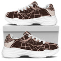 Caduceus Symbol Print White Chunky Shoes