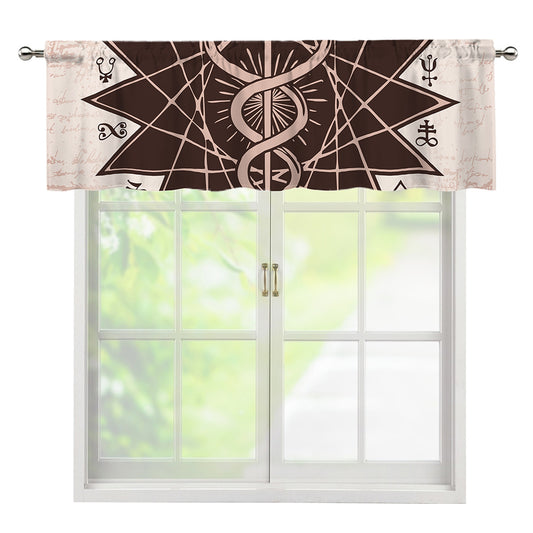 Caduceus Symbol Print Window Valance