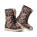 Caduceus Symbol Print Winter Boots