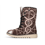 Caduceus Symbol Print Winter Boots