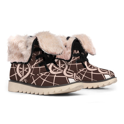 Caduceus Symbol Print Winter Boots