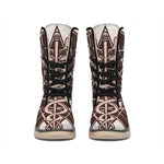 Caduceus Symbol Print Winter Boots